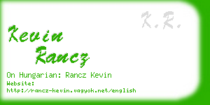 kevin rancz business card